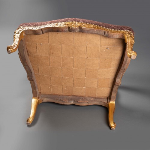 XVIIIe siècle - Paire de larges fauteuils époque Régence XVIIIe siècle