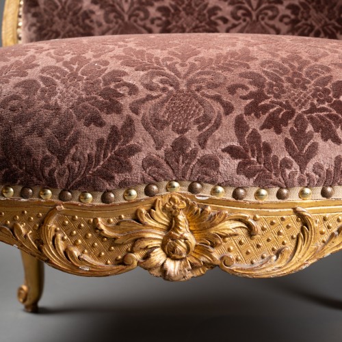 Paire de larges fauteuils époque Régence XVIIIe siècle - Régence