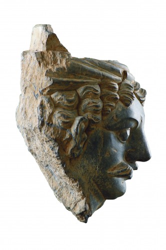 Tête d'Atlas finement sculptée au Gandhara - Arts d