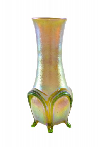 Vase Loetz Silberiris avec feuillage circa 1901 - Verrerie, Cristallerie Style Art nouveau