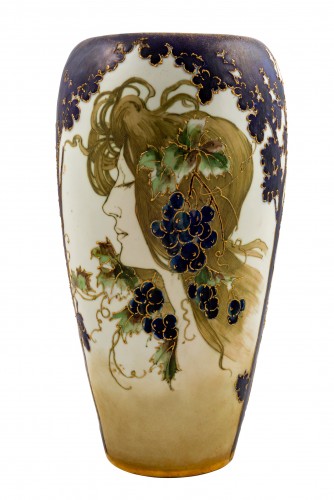 Antiquités - Vase Portrait Amphora vers 1897 céramique