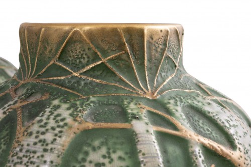 Art nouveau - Paire de vases - Paul Dachsel Amphora vers 1906 porcelaine ivoire céramique marquée