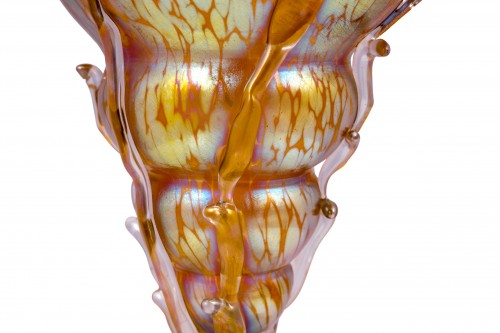 Vase Loetz à coquille de conque Candia Papillon ca. 1900 Art nouveau Verre - Verrerie, Cristallerie Style Art nouveau