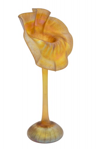 Verrerie, Cristallerie  - Vase "Jack-in-the-pulpit" Louis C. Tiffany 1906 signé