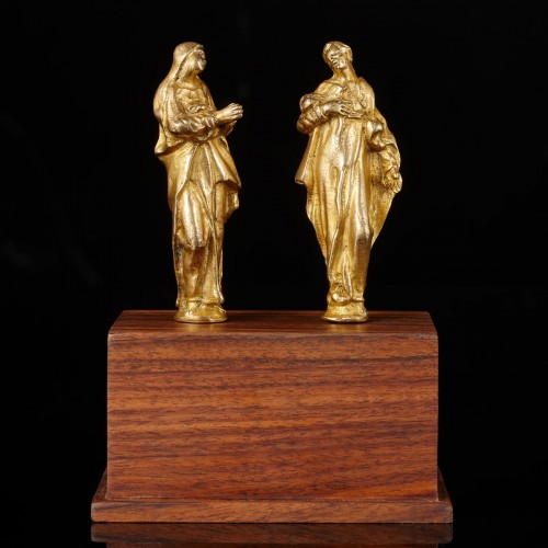 Sculpture Sculpture en Bronze - Saint Jean et la Vierge