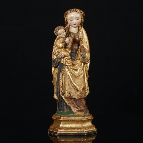 Vierge à l’Enfant, Malines Gothique tardif - Sculpture Style Moyen Âge
