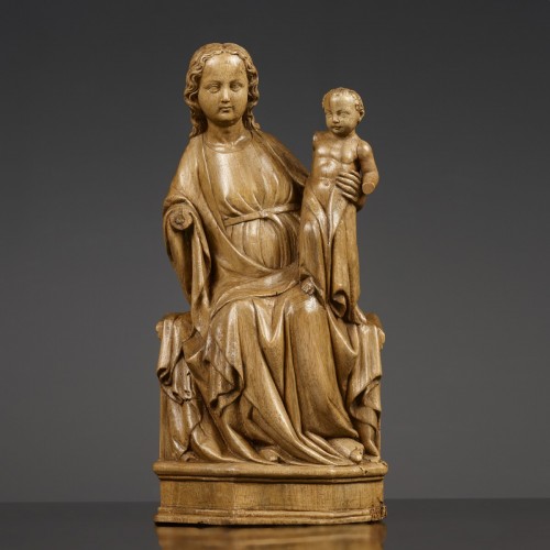 La Vierge à l’Enfant trônant vers 1350 - Sculpture Style Moyen Âge