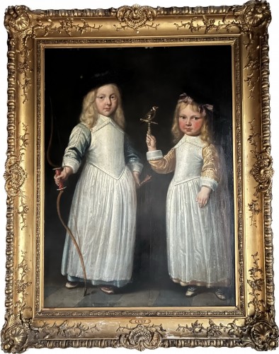 Tableaux et dessins Tableaux XVIIe siècle - Portrait de deux enfants attribué à Jacob Gerritz CUYP (1594-1651)