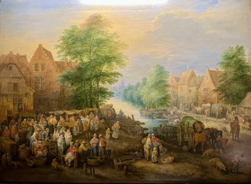 Scène de village animée - Théobald MICHAU (1676-1755)
