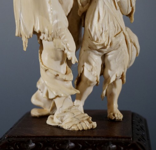  - Paire de sculptures en ivoire, Allemagne XVIIIe siècle
