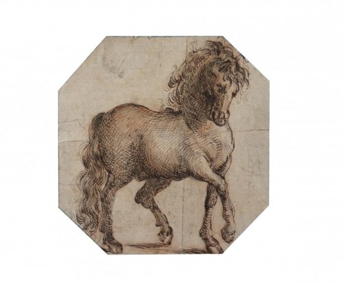 Étude de cheval - école italienne du XVIIe siècle