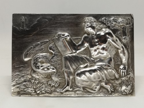 Ensemble de quatre plaquettes en argent avec les Évangélistes, XVIIe siècle - Argenterie et Arts de la table Style 