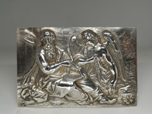 Argenterie et Arts de la table  - Ensemble de quatre plaquettes en argent avec les Évangélistes, XVIIe siècle