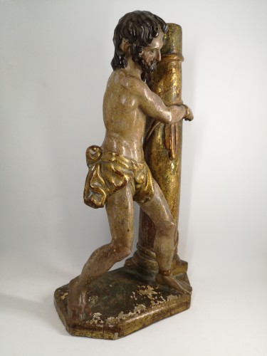 Christ à la colonne, Espagne 1550-1600 - Sculpture Style Renaissance