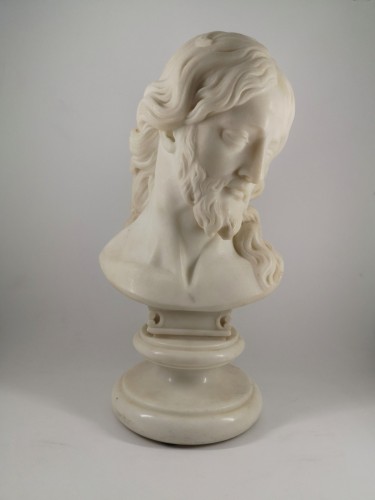 Buste de Christ en marbre, école italienne du XVIIIe siècle - 
