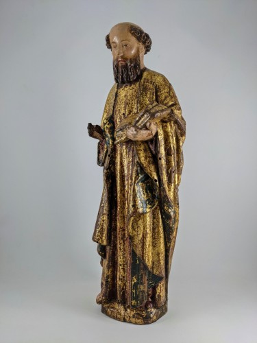 Saint Pierre, Flandres Malines vers 1500 - Sculpture Style Moyen Âge