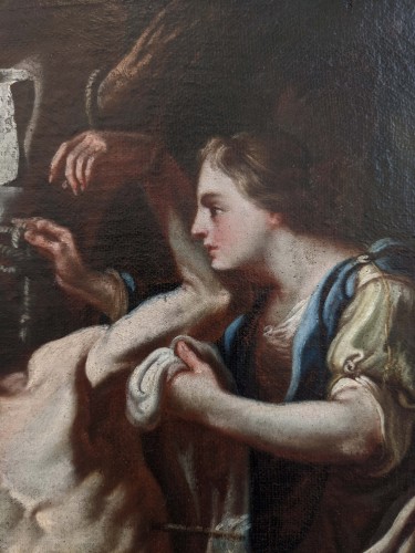 XVIIIe siècle - Fedele Fischetti (Nâples, 1732 - 1792), St Sébastien soigné par les Saintes Femmes