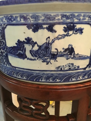 Deux grandes vasques en porcelaine de Chine vers 1900 - Arts d