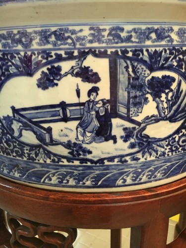 Deux grandes vasques en porcelaine de Chine vers 1900 - Ramón Portuondo