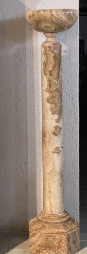 XIXe siècle - Vase sur colonne en marbre