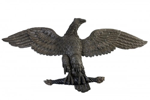 Aigle en bois sculpté et stuqué du début 19e siècle