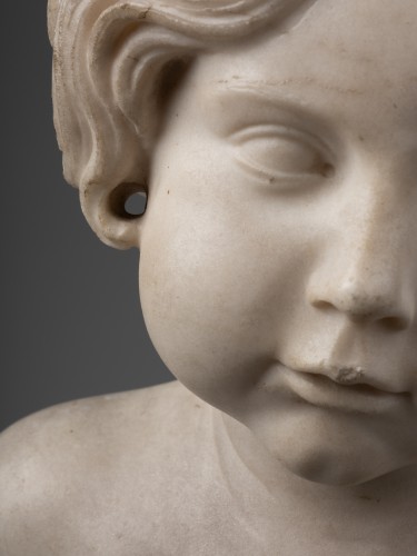 XVIIe siècle - Paire de bambins en marbre - Italie - XVIIe siècle