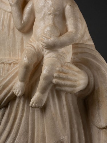 Renaissance - Vierge à l’enfant en marbre - Italie XVIe siècle