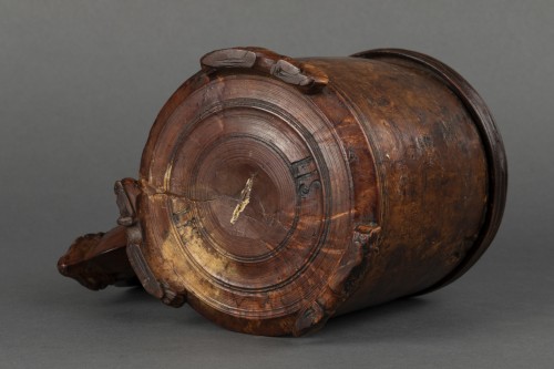 Antiquités - Chope en loupe de bouleau - Scandinavie Fin du XVIIe siècle