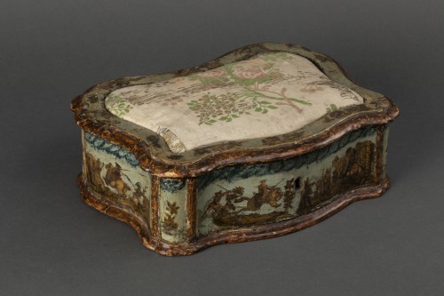 Boîte à couture en bois et arte povera - Vénétie début du XVIIIe siècle - Objets de Vitrine Style 