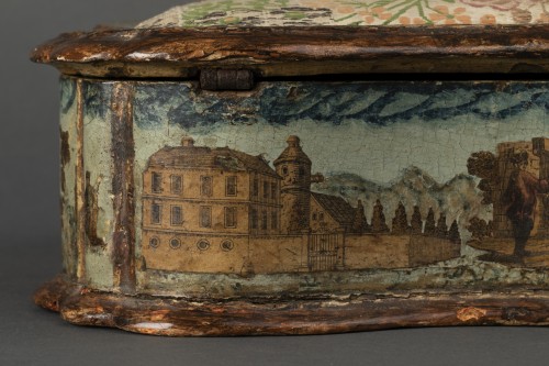  - Boîte à couture en bois et arte povera - Vénétie début du XVIIIe siècle