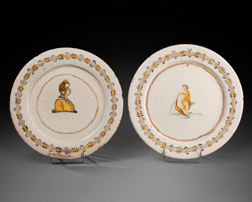  - Deux plats "a compendiario" - Castelli XVIIe siècle
