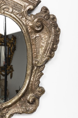 Paire de miroirs en cuivre étamé - Italie XVIIIe siècle - Galerie Alexandre Piatti