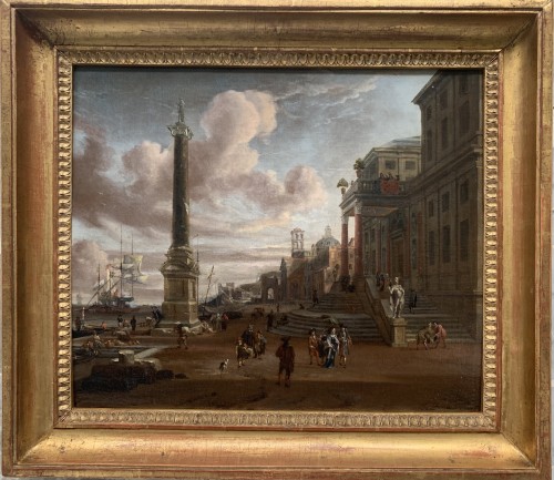Jacobus STORCK (Amsterdam 1641 - 1692/1699), Scène de port méditerranéen - 