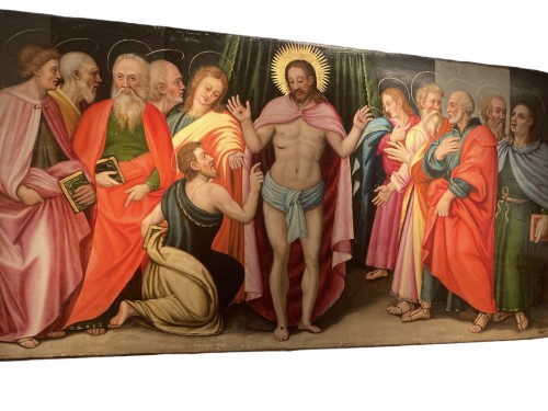 L’incrédulité de Saint Thomas - vers 1500 - Tableaux et dessins Style Renaissance