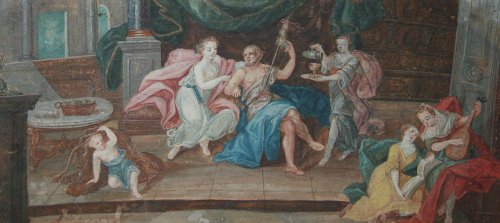 Hercule et Omphale Ecole française, début XVIIIe siècle