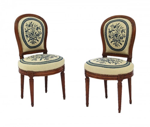 Paire de chaises d’époque Louis XVI