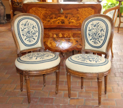 Paire de chaises d’époque Louis XVI - Sièges Style Louis XVI
