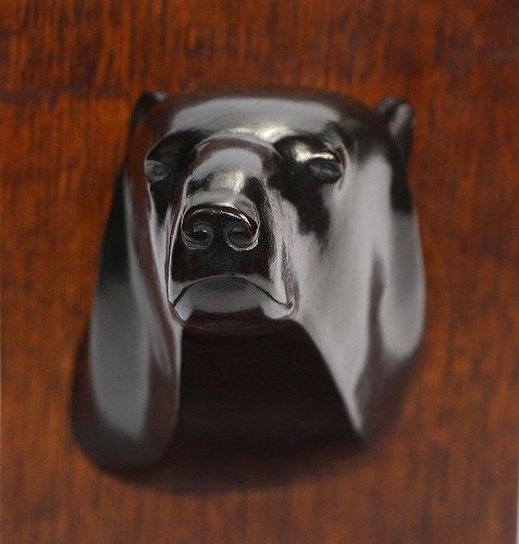 Armand Petersen (1891-1969) - Tête d'ours - Sculpture Style Art Déco