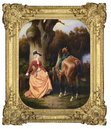 Ange-Louis JANET dit JANET-LANGE (1811-1872) - L’Amazone, Portrait de Madame de C...