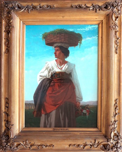 Ferdinand PAUWELS (1830-1904) - Jeune italienne porteuse de fleurs