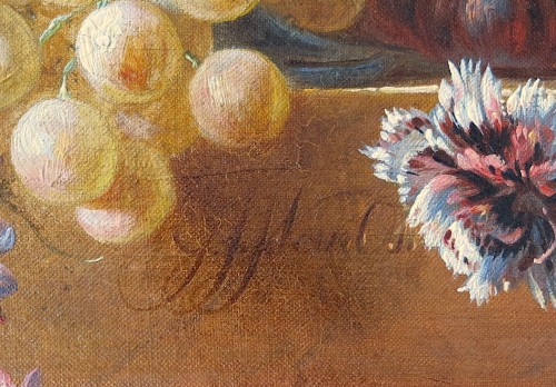 Tableaux et dessins Tableaux XIXe siècle - Georgius Jacobus Johannes VAN OS (1782-1861) - Fruits, fleurs et perdrix grise