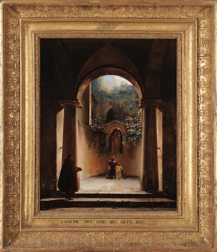 Henri-Édouard TRUCHOT (1798–1822) - Prière à la Vierge dans une église en ruine