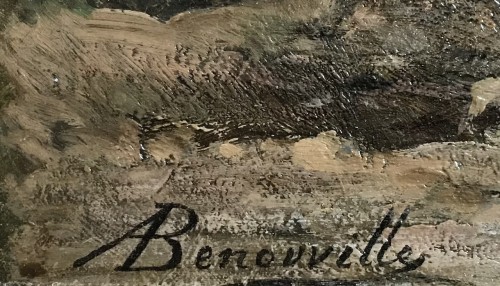 Tableaux et dessins Tableaux XIXe siècle - Achille Benouville (1815 – 1891) - Le Teverone à Lunghezza, campagne de Rome