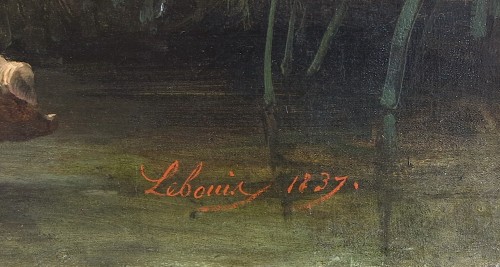 Tableaux et dessins Tableaux XIXe siècle - Auguste LEBOUYS (1812 –1854) - Bois-Guilbert se rendant au château de Cédric le Saxon