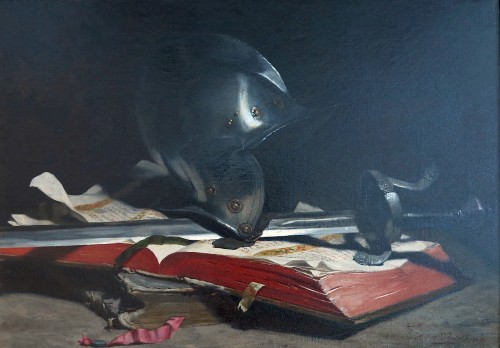 Hippolyte-Pierre DELANOY (1849–1899) - Au temps de la chevalerie - Tableaux et dessins Style Napoléon III