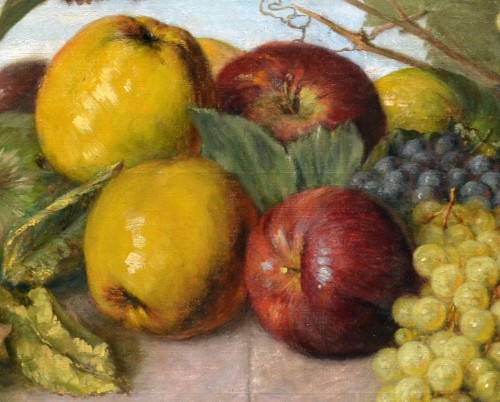 Tableaux et dessins Tableaux XIXe siècle - Franz Molitor (1857-1929) - Nature morte de fruits