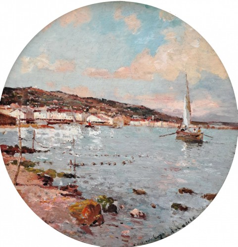 XIXe siècle - Alfred CASILE (1848-1909) - Bord de mer près de Marseille