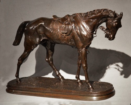 Pierre-Jules Mène (1810-1879) - Cheval de course - Sculpture Style 
