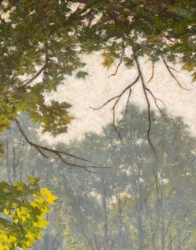 Henri Biva (1848-1928) - Etang dans la brume Salon de Paris, 1910 - 