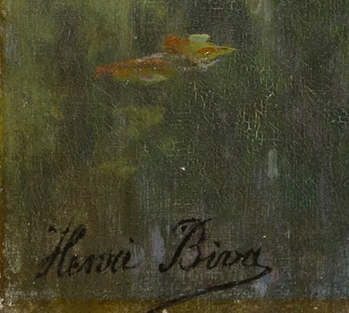 Antiquités - Henri Biva (1848-1928) - Etang dans la brume Salon de Paris, 1910